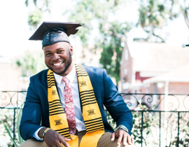 Man Graduating from college